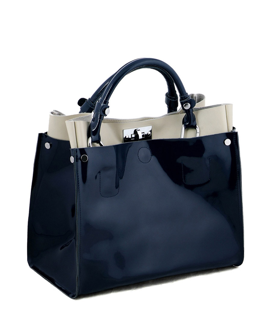 navy patent handbags sale