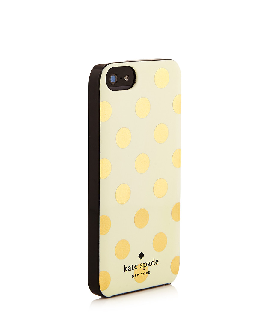 kate spade new york White & gold dots iPhone 5 & 5S cover, Designer Homeware Sale, Designer Tech