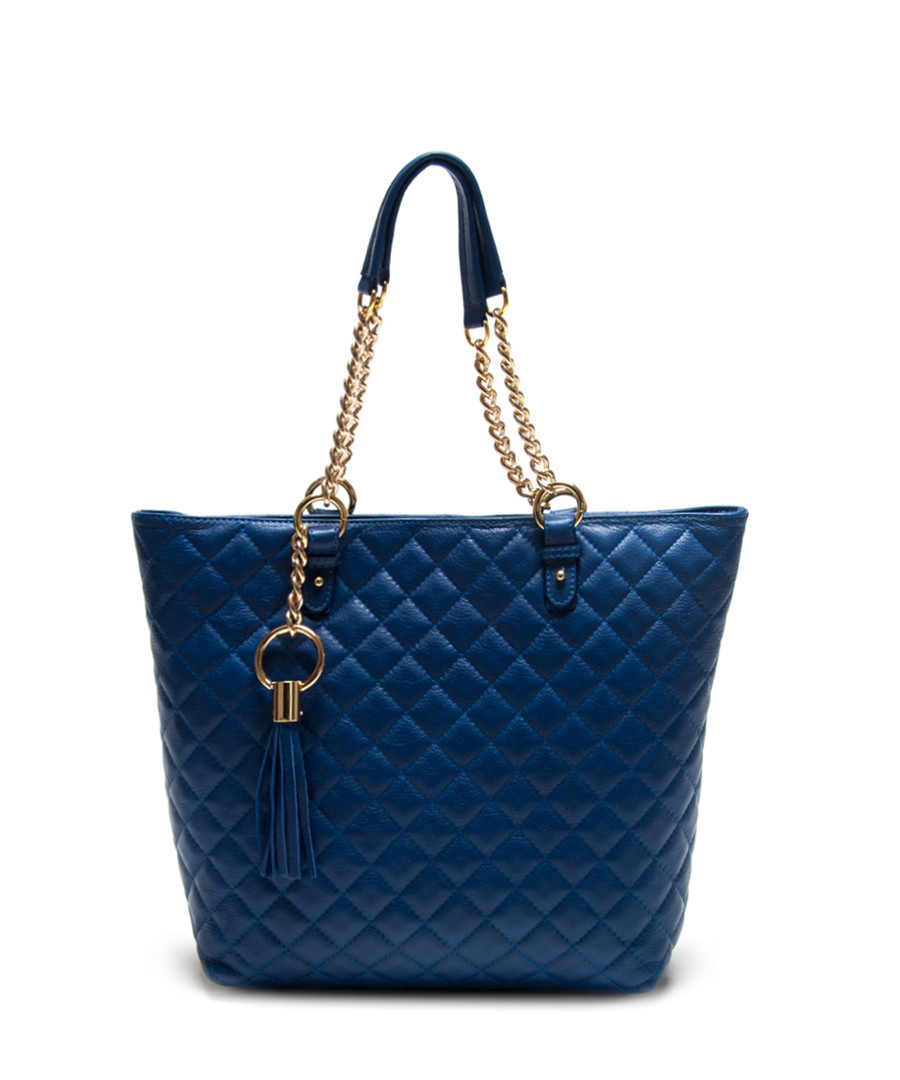 Blue quilted leather shopper handbag Sale - Roberta M.