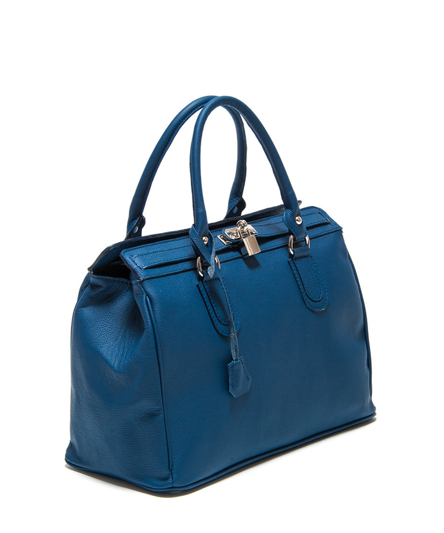 Blue leather tote bag Sale - Roberta M. Sale